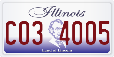 IL license plate C034005