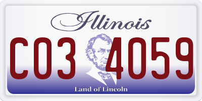 IL license plate C034059
