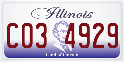 IL license plate C034929