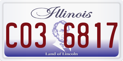 IL license plate C036817