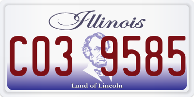 IL license plate C039585