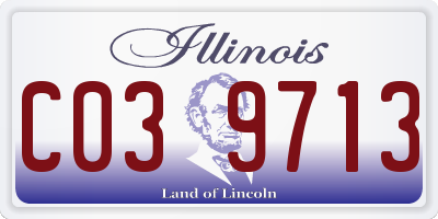 IL license plate C039713