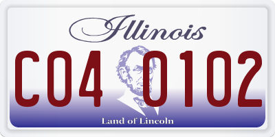 IL license plate C040102