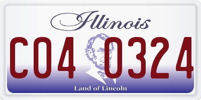 IL license plate C040324