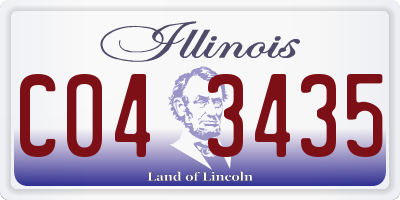 IL license plate C043435
