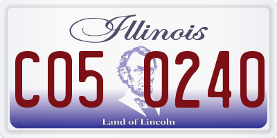 IL license plate C050240