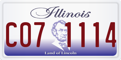 IL license plate C071114