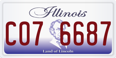 IL license plate C076687
