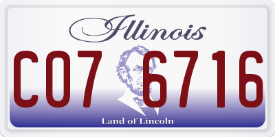 IL license plate C076716