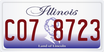 IL license plate C078723