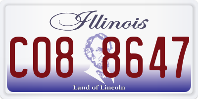IL license plate C088647