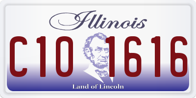 IL license plate C101616
