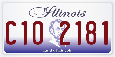 IL license plate C102181