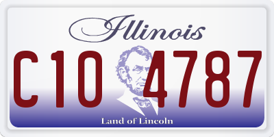 IL license plate C104787