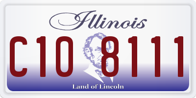 IL license plate C108111