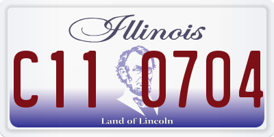 IL license plate C110704