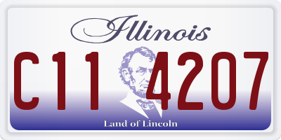 IL license plate C114207