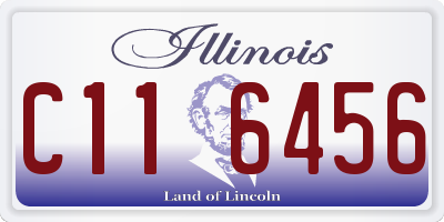 IL license plate C116456