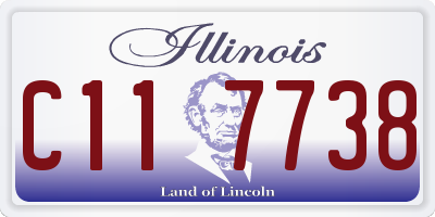 IL license plate C117738