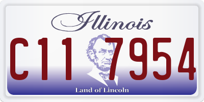 IL license plate C117954