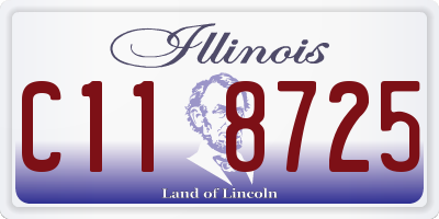 IL license plate C118725