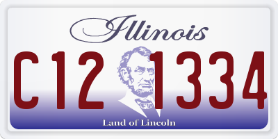 IL license plate C121334