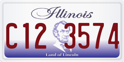 IL license plate C123574