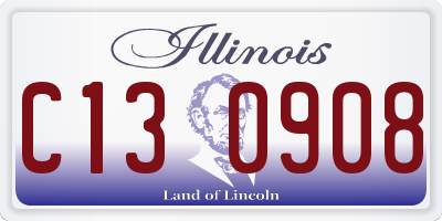 IL license plate C130908