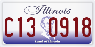IL license plate C130918