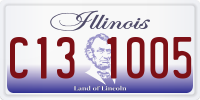 IL license plate C131005