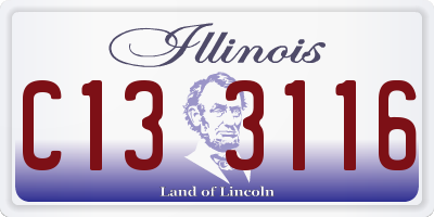 IL license plate C133116
