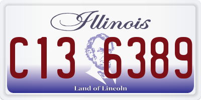 IL license plate C136389