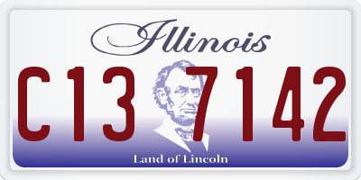 IL license plate C137142