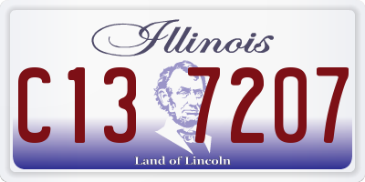 IL license plate C137207