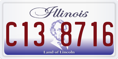 IL license plate C138716