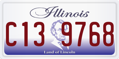 IL license plate C139768