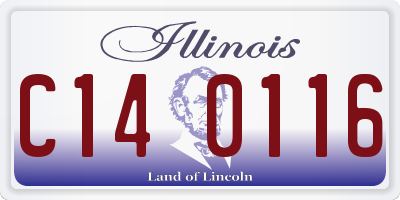 IL license plate C140116