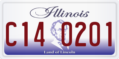IL license plate C140201