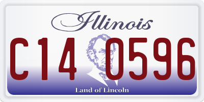 IL license plate C140596