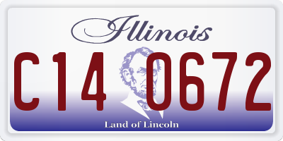 IL license plate C140672