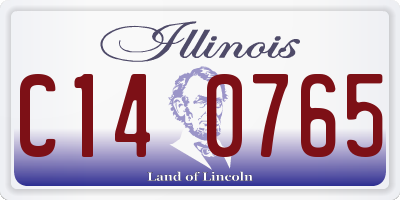 IL license plate C140765