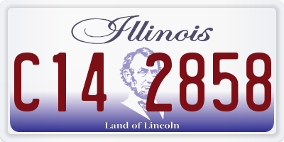 IL license plate C142858