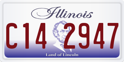 IL license plate C142947