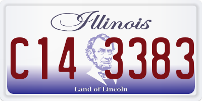 IL license plate C143383