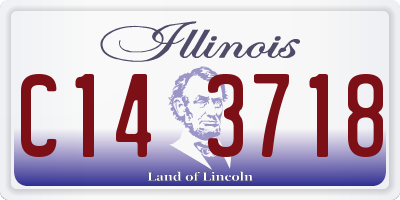 IL license plate C143718
