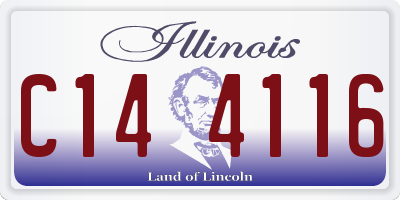 IL license plate C144116