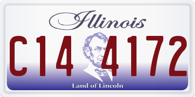 IL license plate C144172