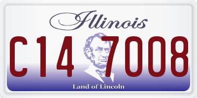 IL license plate C147008