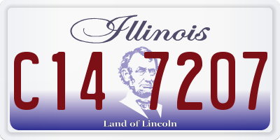 IL license plate C147207