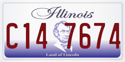 IL license plate C147674